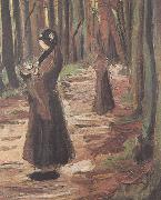 Vincent Van Gogh Tow Women in the Woods (nn04) oil painting on canvas